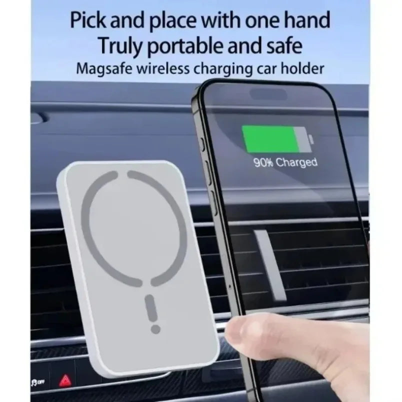15W Magnetic Wireless Car Chargers for iphone 17 16 15 14 13 12 Pro Max Car Charger Fast Charging Air Vent Clip Phone Car Holder
